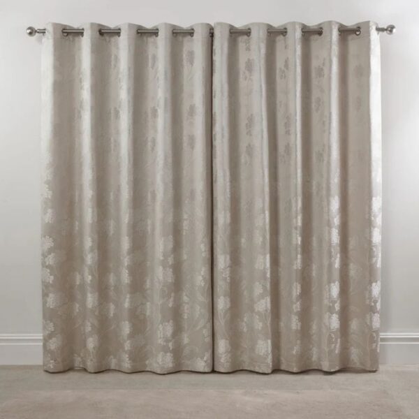 Curtains Half Open With Daylight Filtering In