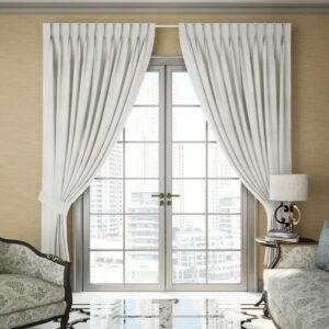 Light Grey Curtain Full Room View