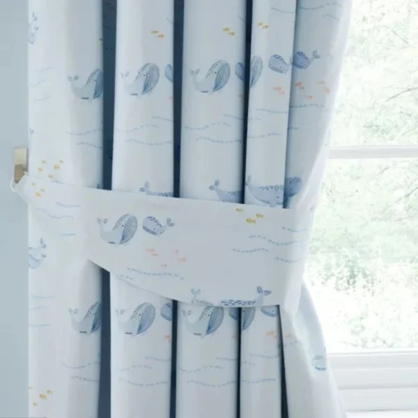 Little Whales Blackout Eyelet Curtains image 2