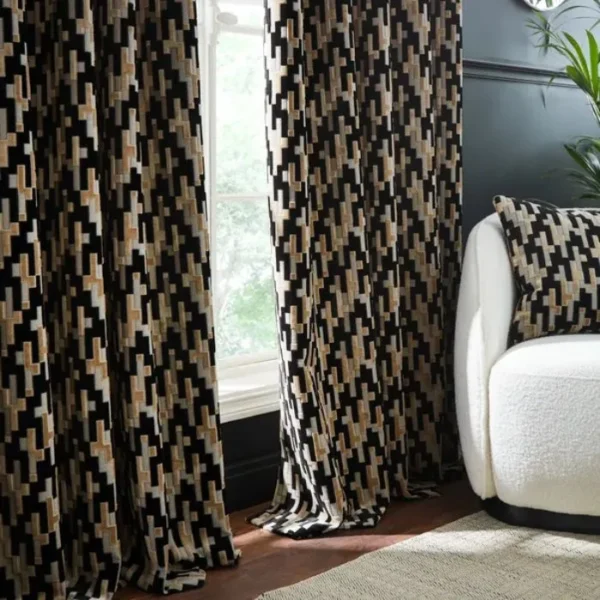 Lori Velvet Eyelet Curtains image 2