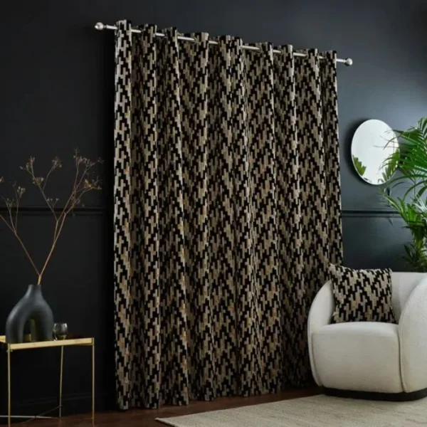 Lori Velvet Eyelet Curtains image 3