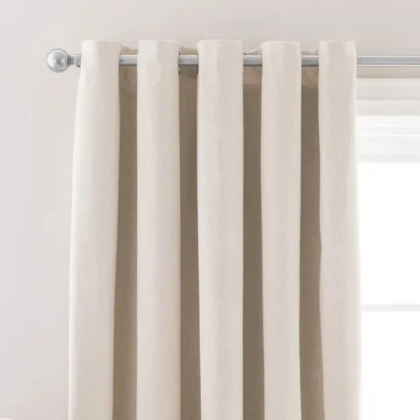 Luna Brushed Blackout Eyelet Curtains image 1