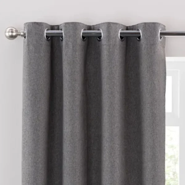 Luna Brushed Ultra Eyelet Curtains image 1