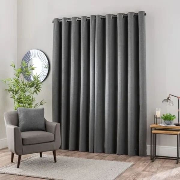 Luna Brushed Ultra Eyelet Curtains image 2