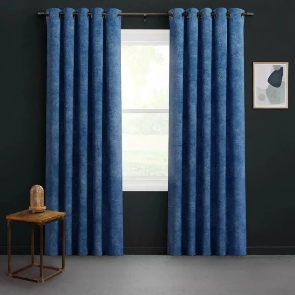 Lyon Petrol Blue Curtains