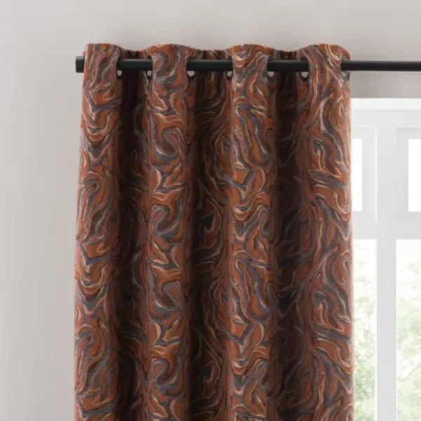 Magma Marbled Eyelet Curtain image 1