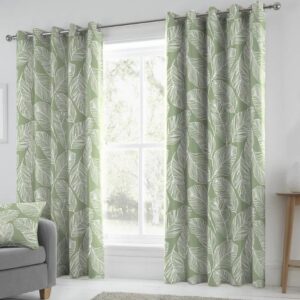 Matteo Green Eyelet Curtains