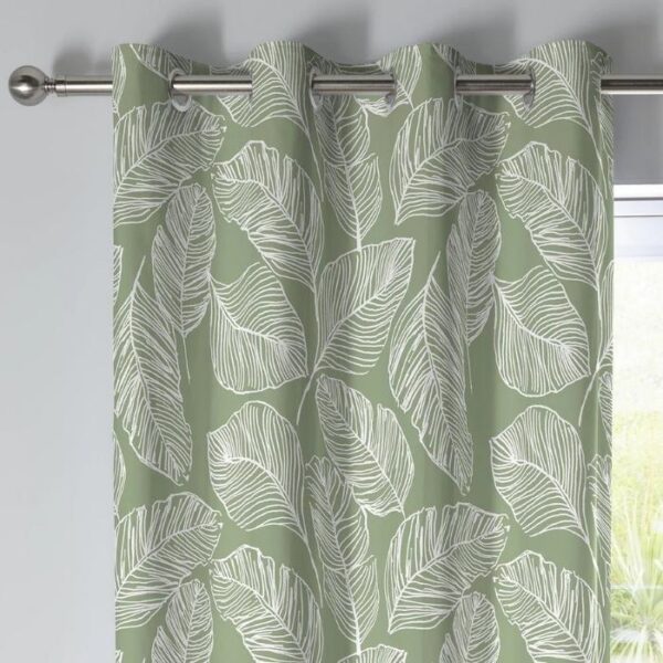 Matteo Green Eyelet Curtains - Image 2
