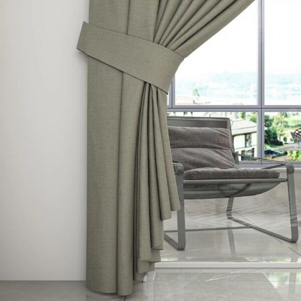 Modern window grey fabric curtain