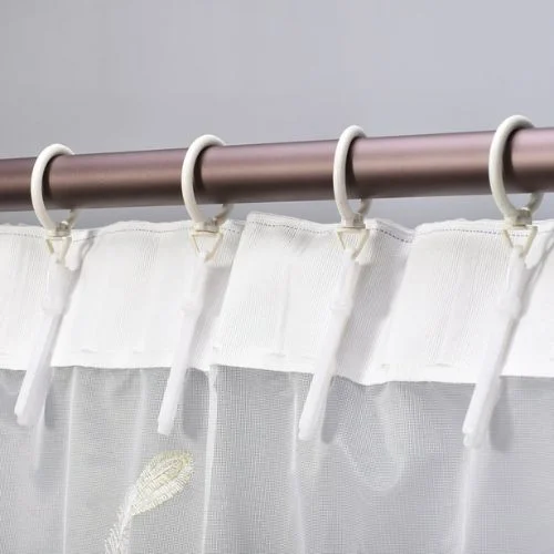 Modern White Plastic Curtain Hooks