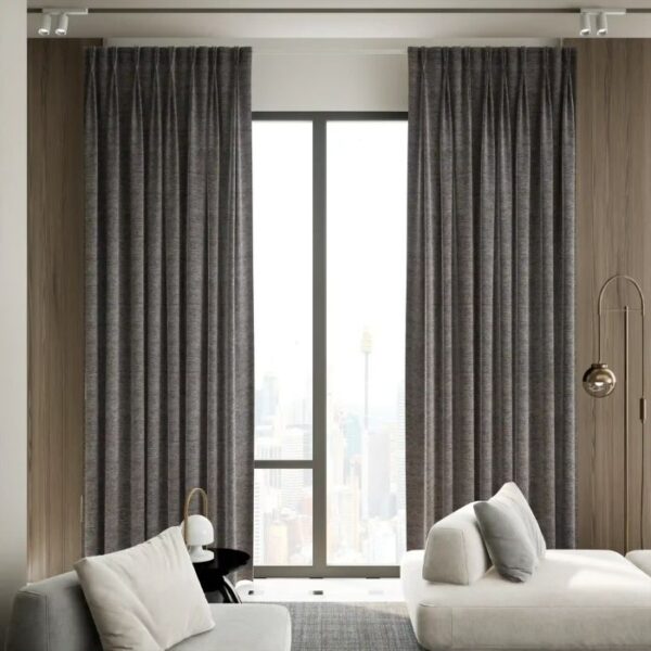 Noise Reducing Grey Blackout Curtain