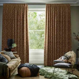 Oriel Sepia Curtains