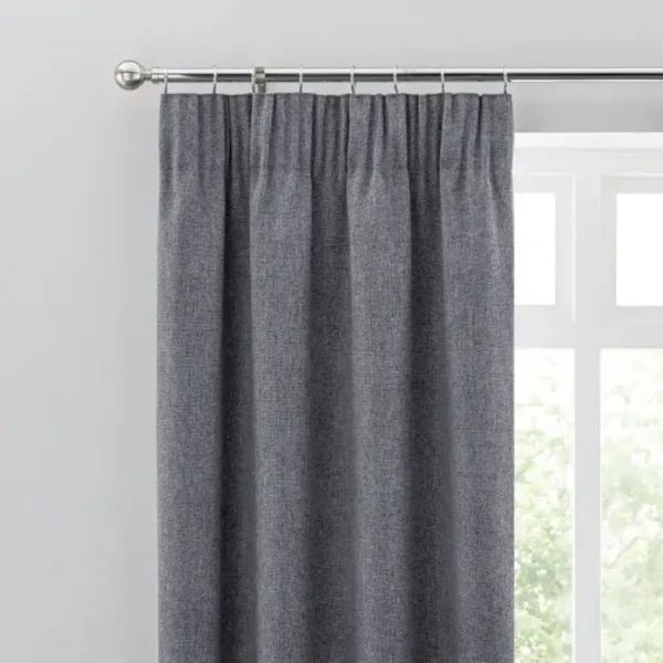 Oxford Chenille Pencil Pleat Curtains image 1