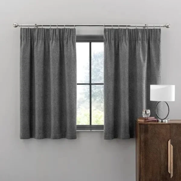 Oxford Chenille Pencil Pleat Curtains image 2