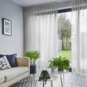 Ozone Cream Voile Curtains