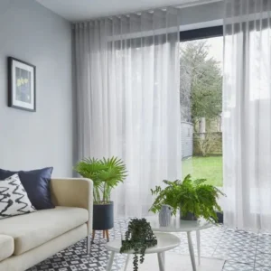 Ozone White Voile Curtains