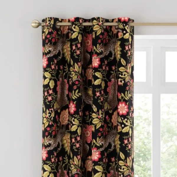 Paradise Cheetah Eyelet Curtains image 1