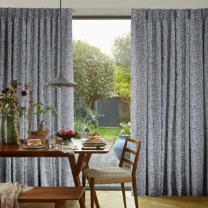 Parquet Blue Curtains