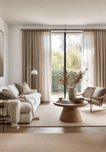 Peach Linen Curtains