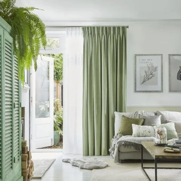 Pearl Olive Curtains image 2