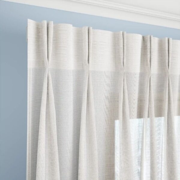 Ivory Pinch Pleat Curtain - Image 4