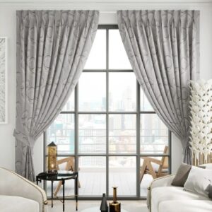Pinch Pleat Khaki Curtain Fabric