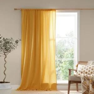 Pineapple Elephant Zofia Ochre Voile Panel