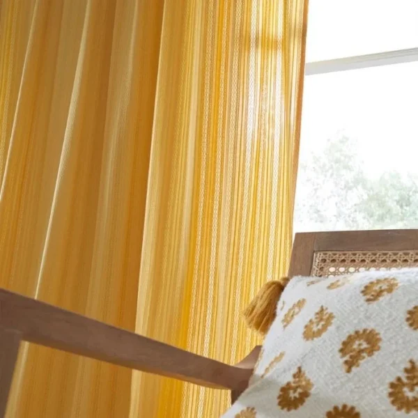 Pineapple Elephant Zofia Ochre Voile Panel image 2