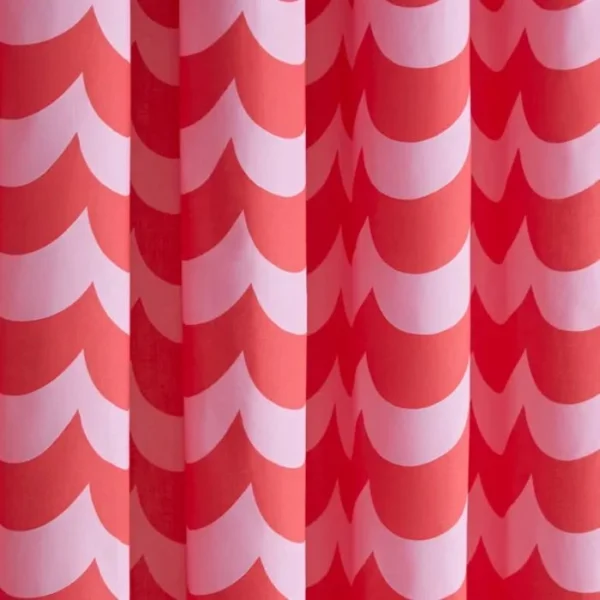 Pink Scallop Eyelet Curtains image 2