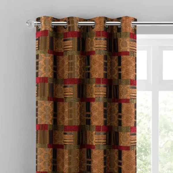 Prague Chenille Eyelet Curtains image 1