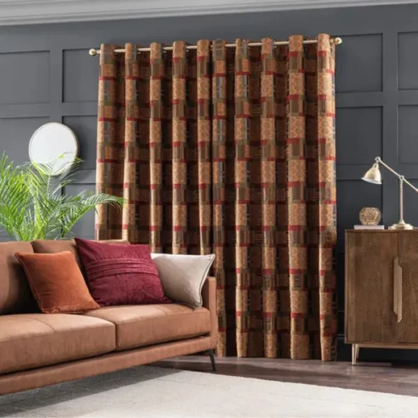 Prague Chenille Eyelet Curtains image 2