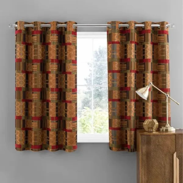 Prague Chenille Eyelet Curtains image 3