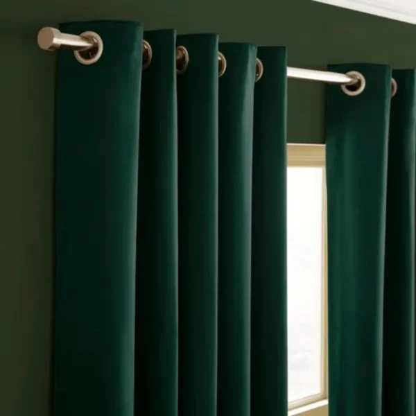 Recycled Velour Eyelet Curtains image 1