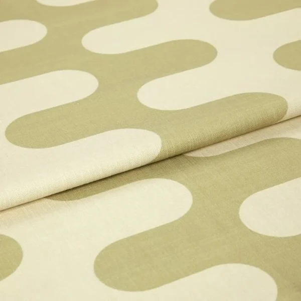 Retro Wave Pistachio Curtains image 1