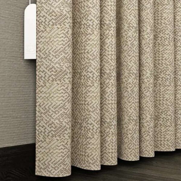 Ripple-Fold Detail On Ivory Curtain