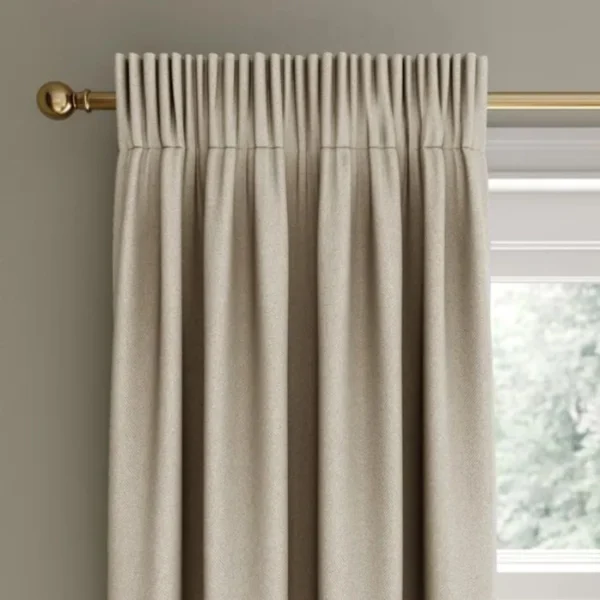 Rotterdam Herringbone Pencil Pleat Curtains image 1