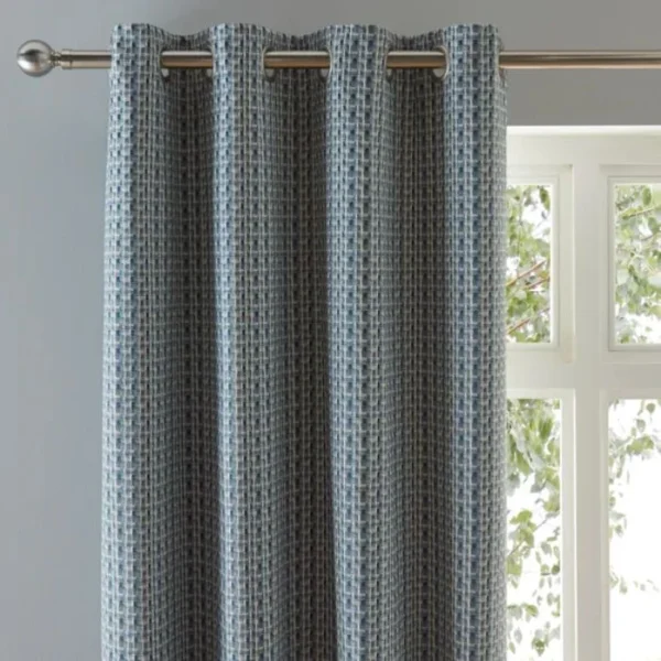 Ryder Check Eyelet Curtains image 1