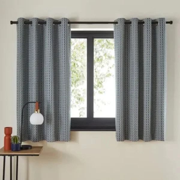 Ryder Check Eyelet Curtains image 3