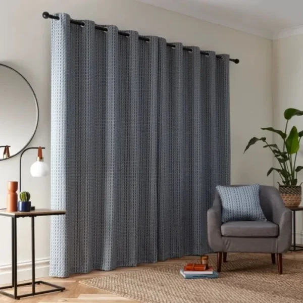 Ryder Check Eyelet Curtains image 4
