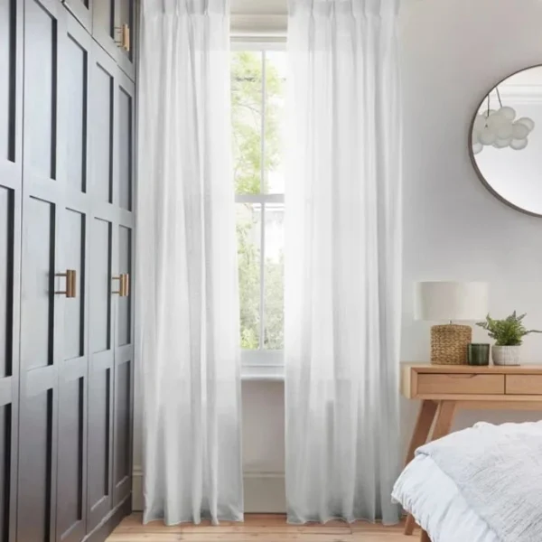 Serenity White Voile Curtains