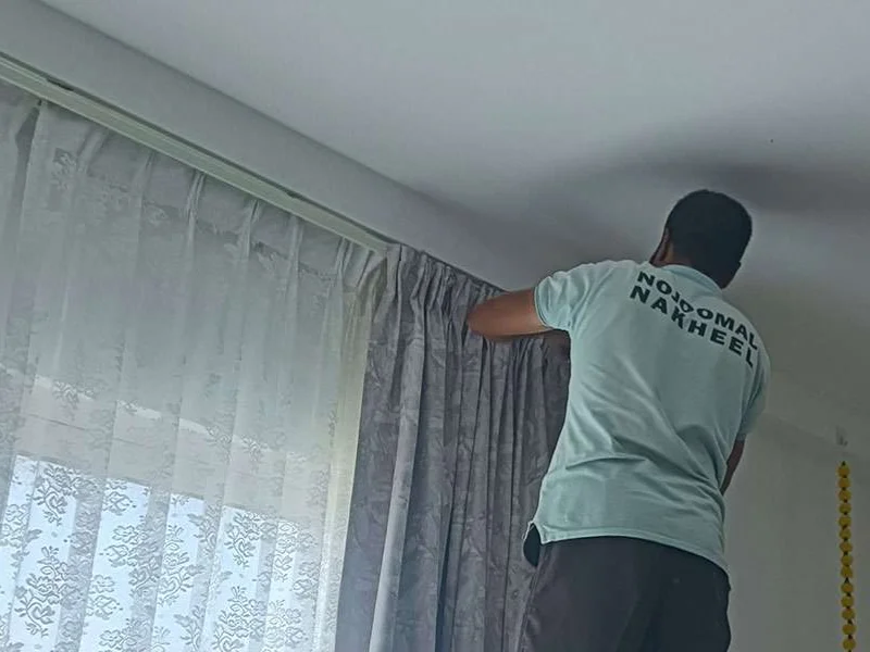 Seamless curtain fixing service in Dubai