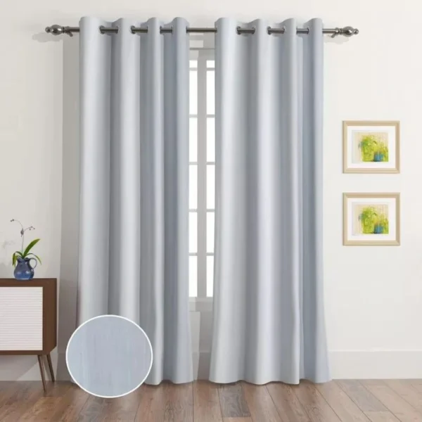 Snowy Cotton Curtain