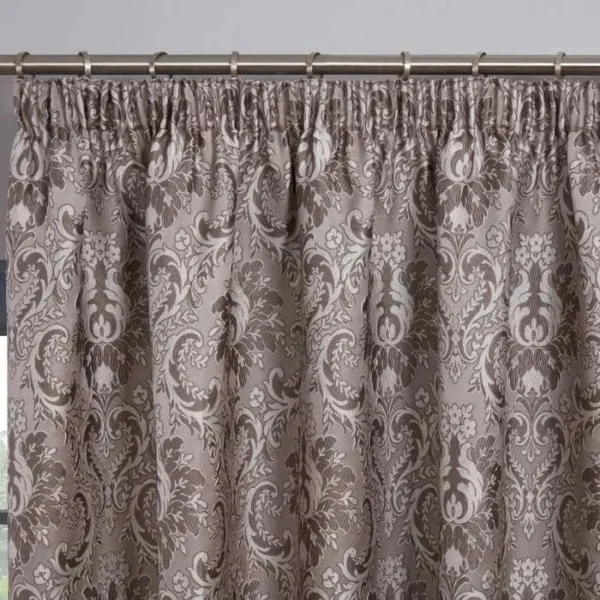 Tegola Charcoal Grey Luxury Pencil Pleat Curtains - Image 2
