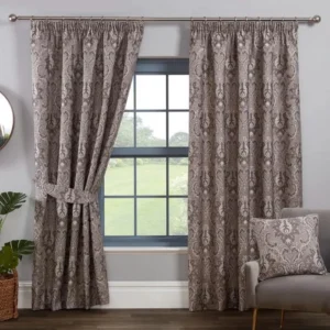 Tegola Charcoal Grey Luxury Pencil Pleat Curtains