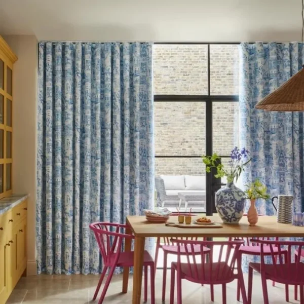 Toile de Paris Bleu Curtains