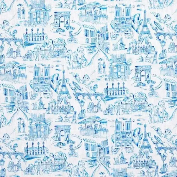 Toile de Paris Bleu Curtains image 3