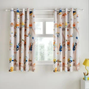 Trucks & Diggers Eyelet Curtains