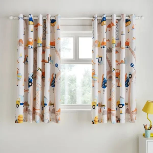Trucks & Diggers Eyelet Curtains