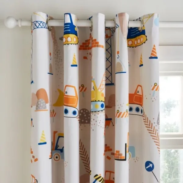 Trucks & Diggers Eyelet Curtains image 1