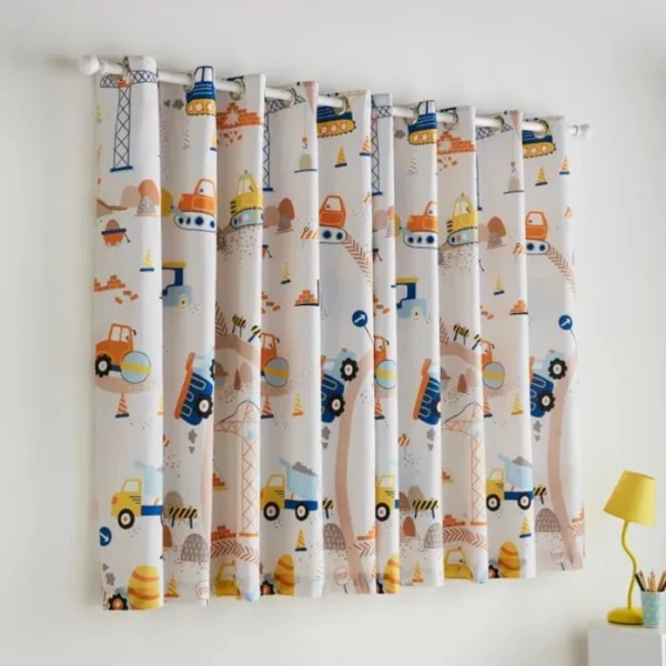 Trucks & Diggers Eyelet Curtains image 2